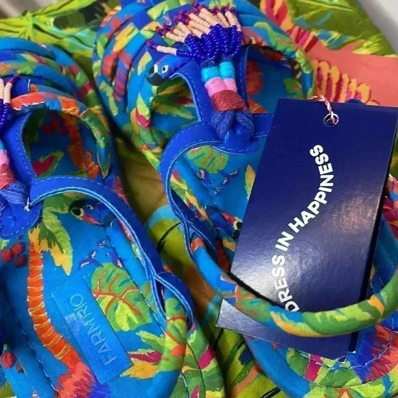 Farm Rio Blue Strap Sandals - Picture 8 of 10